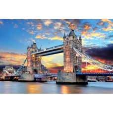 Алмазная мозаика "Лондон: Тауэрский мост"  (40х30см)