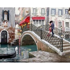 Алмазная мозаика "Венеция. Мост влюбленных" (40х30см)
